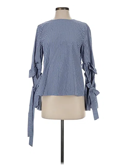 Pre-owned Assorted Brands 3/4 Sleeve Blouse In Blue