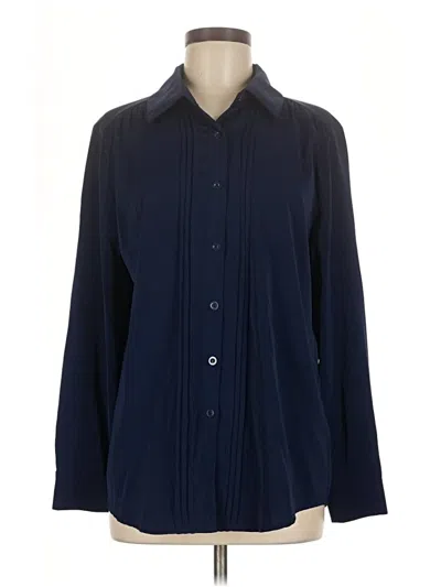Pre-owned Assorted Brands 3/4 Sleeve Blouse In Blue
