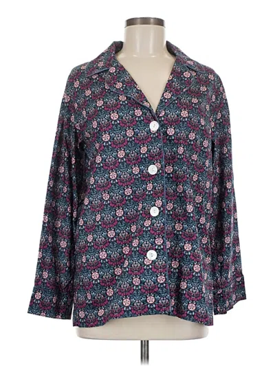 Pre-owned Assorted Brands 3/4 Sleeve Blouse In Blue