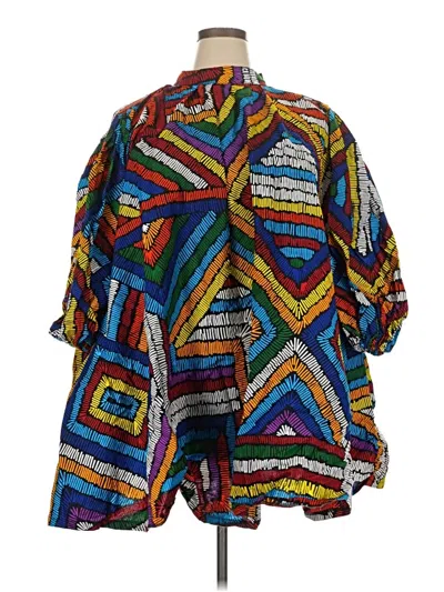 Pre-owned Assorted Brands 3/4 Sleeve Blouse In Blue
