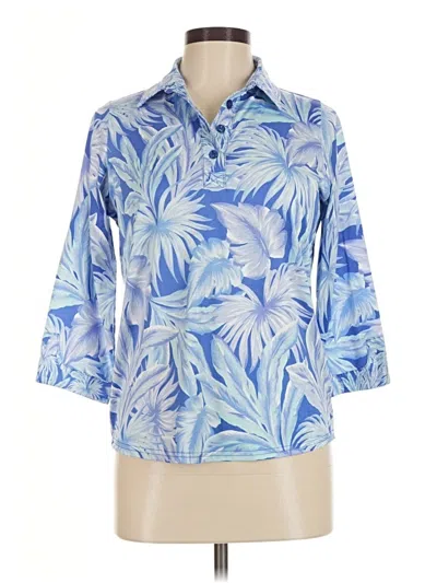 Assorted Brands 3/4 Sleeve Blouse In Blue