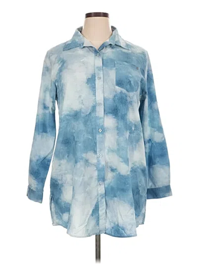 Pre-owned Assorted Brands 3/4 Sleeve Blouse In Blue
