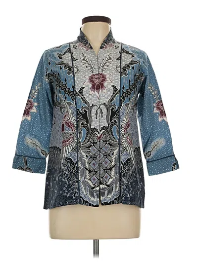 Assorted Brands 3/4 Sleeve Blouse In Blue