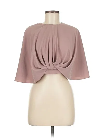 Pre-owned Assorted Brands 3/4 Sleeve Blouse In Brown