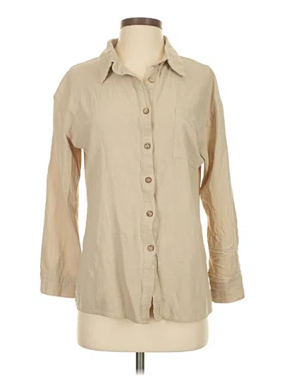 Pre-owned Assorted Brands 3/4 Sleeve Blouse In Brown
