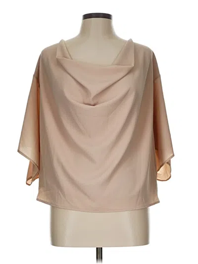Pre-owned Assorted Brands 3/4 Sleeve Blouse In Brown