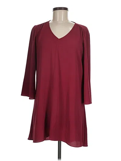 Pre-owned Assorted Brands 3/4 Sleeve Blouse In Burgundy