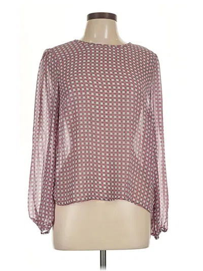 Pre-owned Assorted Brands 3/4 Sleeve Blouse In Burgundy