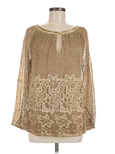 Assorted Brands 3/4 Sleeve Blouse In Gold