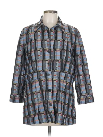 Pre-owned Assorted Brands 3/4 Sleeve Blouse In Gray