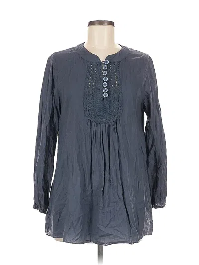 Pre-owned Assorted Brands 3/4 Sleeve Blouse In Gray