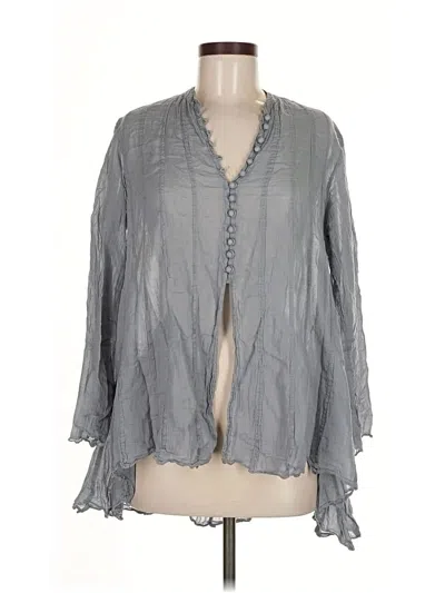 Pre-owned Assorted Brands 3/4 Sleeve Blouse In Gray