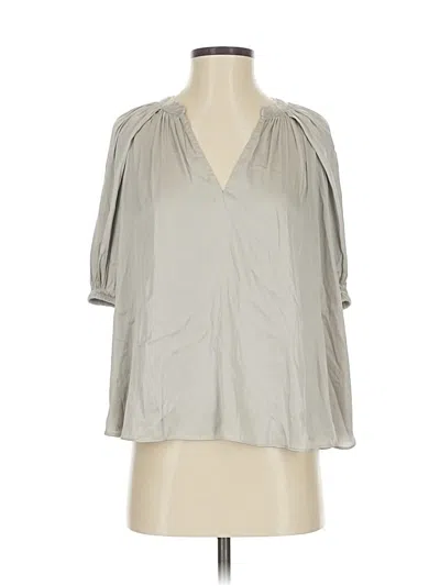 Pre-owned Assorted Brands 3/4 Sleeve Blouse In Gray