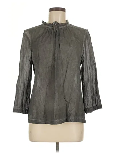 Pre-owned Assorted Brands 3/4 Sleeve Blouse In Gray