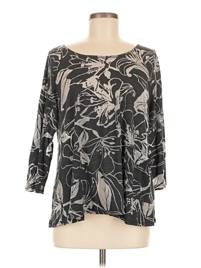 Pre-owned Assorted Brands 3/4 Sleeve Blouse In Gray