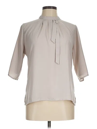 Pre-owned Assorted Brands 3/4 Sleeve Blouse In Gray