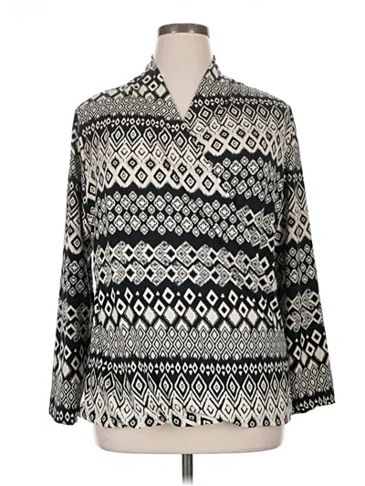 Pre-owned Assorted Brands 3/4 Sleeve Blouse In Gray