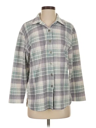 Pre-owned Assorted Brands 3/4 Sleeve Blouse In Gray