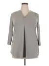 Assorted Brands 3/4 Sleeve Blouse In Gray