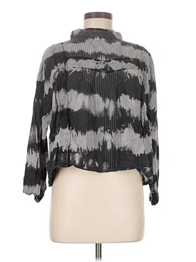 Pre-owned Assorted Brands 3/4 Sleeve Blouse In Gray