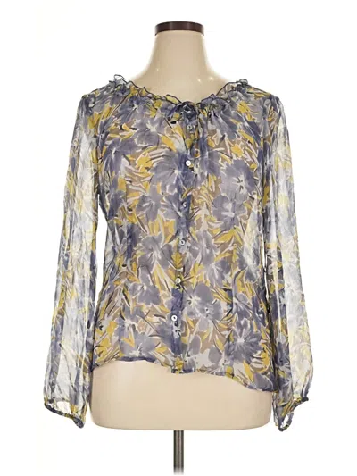 Pre-owned Assorted Brands 3/4 Sleeve Blouse In Gray