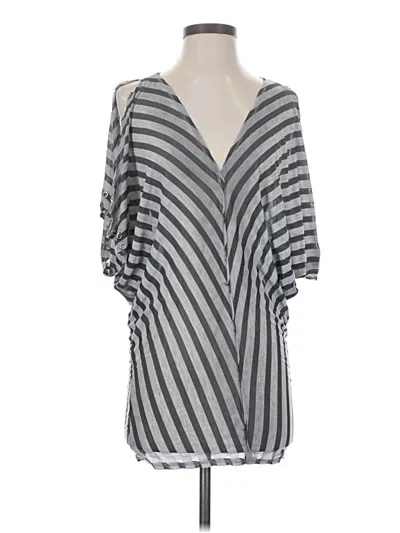 Pre-owned Assorted Brands 3/4 Sleeve Blouse In Gray