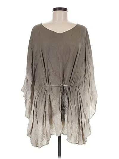 Pre-owned Assorted Brands 3/4 Sleeve Blouse In Gray