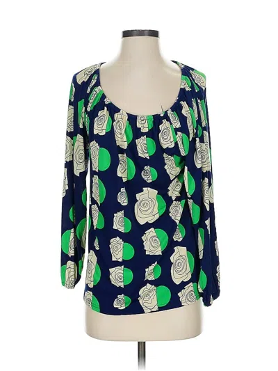 Pre-owned Assorted Brands 3/4 Sleeve Blouse In Green