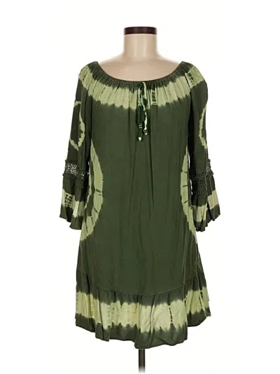 Pre-owned Assorted Brands 3/4 Sleeve Blouse In Green