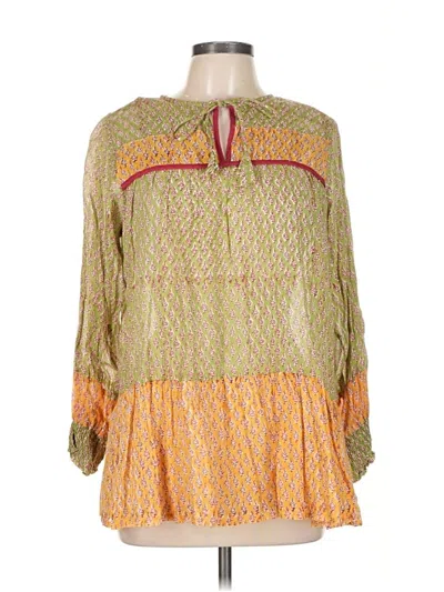 Assorted Brands 3/4 Sleeve Blouse In Green