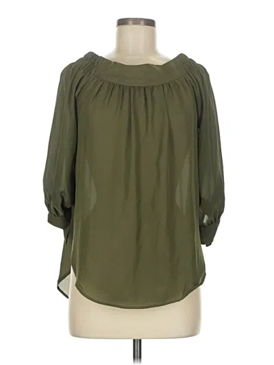 Pre-owned Assorted Brands 3/4 Sleeve Blouse In Green
