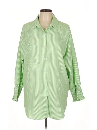 Pre-owned Assorted Brands 3/4 Sleeve Blouse In Green