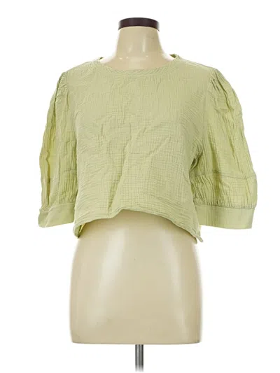 Pre-owned Assorted Brands 3/4 Sleeve Blouse In Green