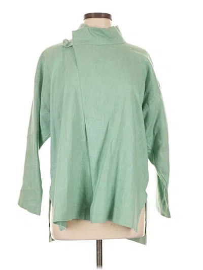 Pre-owned Assorted Brands 3/4 Sleeve Blouse In Green