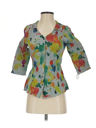 Pre-owned Assorted Brands 3/4 Sleeve Blouse In Green