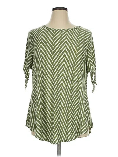 Pre-owned Assorted Brands 3/4 Sleeve Blouse In Green