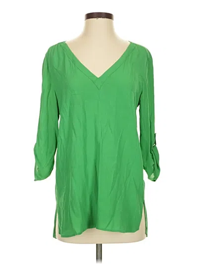 Pre-owned Assorted Brands 3/4 Sleeve Blouse In Green