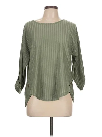 Pre-owned Assorted Brands 3/4 Sleeve Blouse In Green