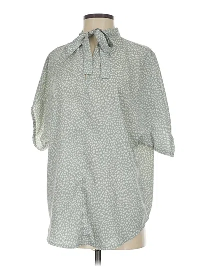 Pre-owned Assorted Brands 3/4 Sleeve Blouse In Green