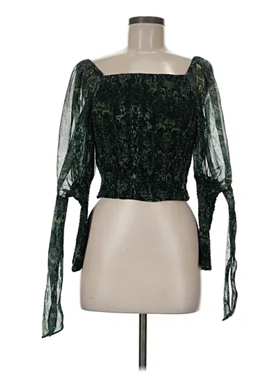 Pre-owned Assorted Brands 3/4 Sleeve Blouse In Green
