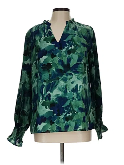 Pre-owned Assorted Brands 3/4 Sleeve Blouse In Green