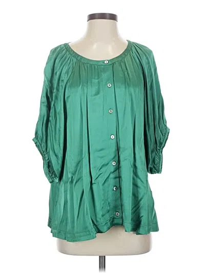 Assorted Brands 3/4 Sleeve Blouse In Green
