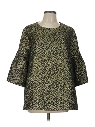 Pre-owned Assorted Brands 3/4 Sleeve Blouse In Green