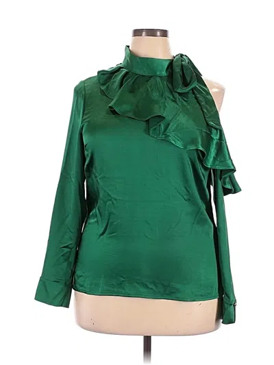 Pre-owned Assorted Brands 3/4 Sleeve Blouse In Green