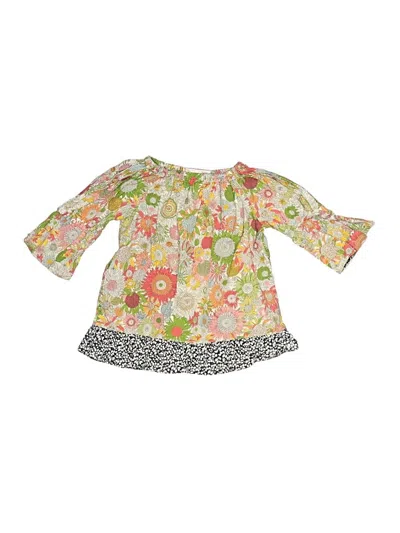 Pre-owned Assorted Brands Kids' 3/4 Sleeve Blouse In Green