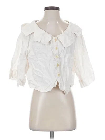 Pre-owned Assorted Brands 3/4 Sleeve Blouse In Ivory