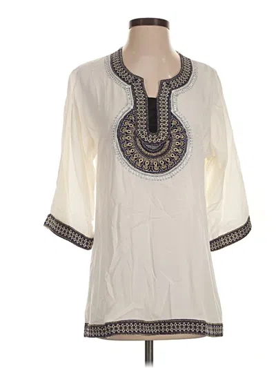Pre-owned Assorted Brands 3/4 Sleeve Blouse In Ivory
