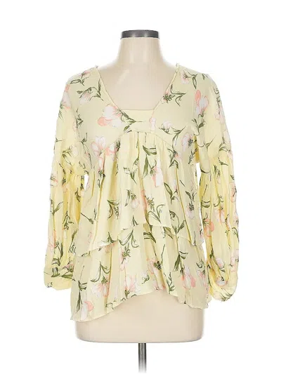 Pre-owned Assorted Brands 3/4 Sleeve Blouse In Ivory