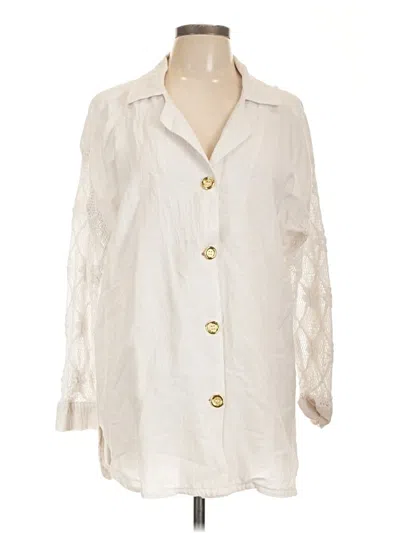 Pre-owned Assorted Brands 3/4 Sleeve Blouse In Ivory