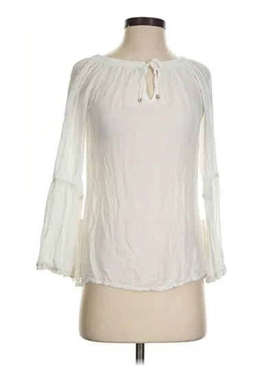 Pre-owned Assorted Brands 3/4 Sleeve Blouse In Ivory
